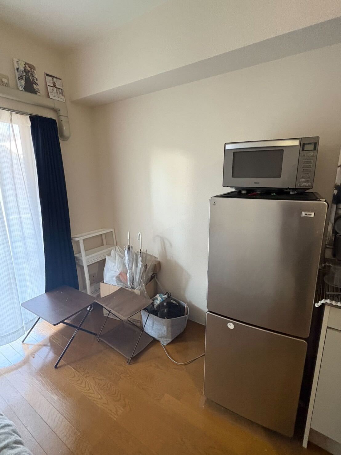 1LDKのお部屋から冷蔵庫・洗濯機・電子レンジを回収しました