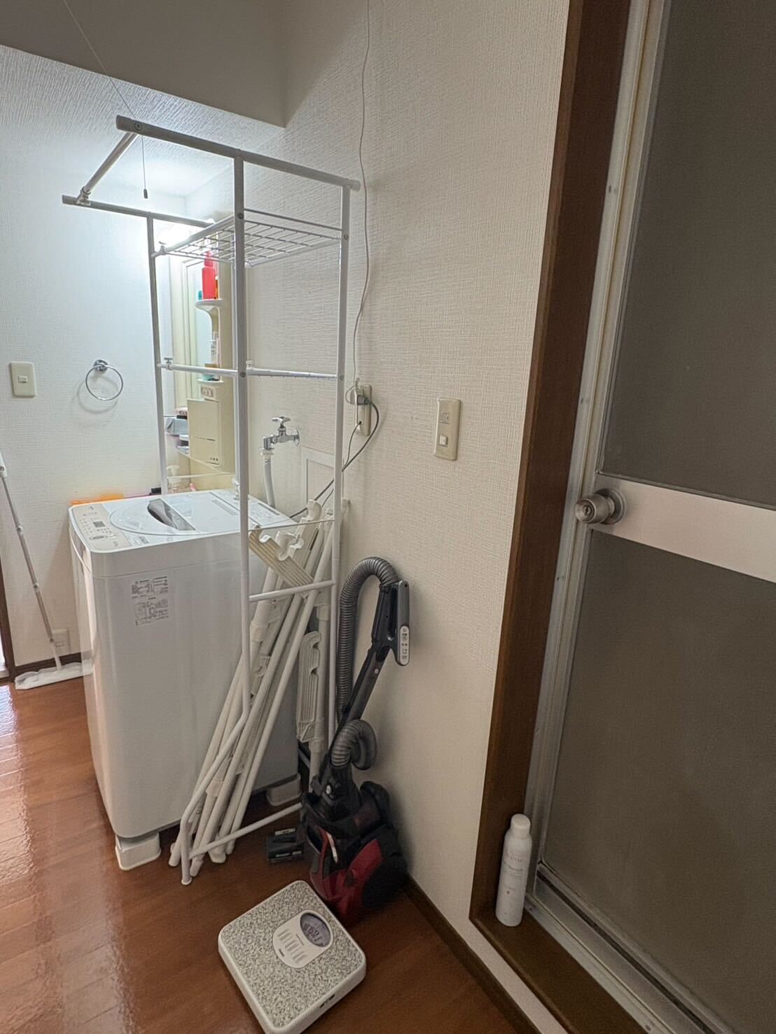 1DKのお部屋から洗濯機・ランドリーラックを回収しました